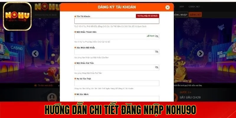 Đăng Nhập nohu90